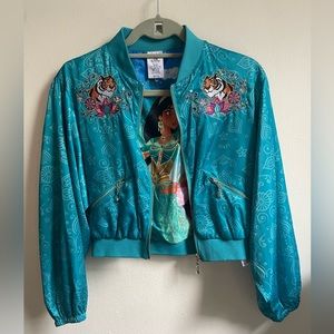 Disney Store Jasmine Kids Aladdin Live Action Film Raja Bomber Size 11/12